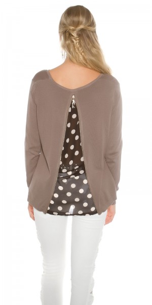 Koucla Trendy KouCla 2in1 Polka Dot Chiffon Pullover Top Angebot
