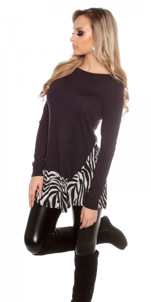 Koucla Trendy Koucla 2in1 FeinstrickPulli mit AnimalPrint Online Outlet