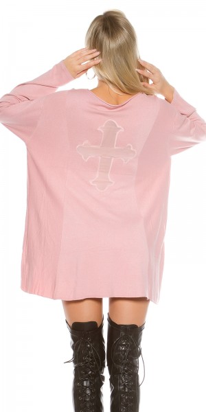 Koucla Trendy KouCla Oversize Pulli mit Mesh Kreuz Zeitlich begrenztes Angebot
