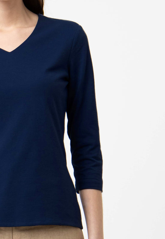 Lana Natural Wear V-Neck Shirt, Modell Mara Großer Ausverkauf
