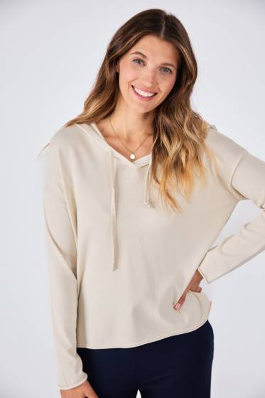 ﻿Lieblingsstück Dünner Strickpullover mit Kapuze Vatertagsangebot