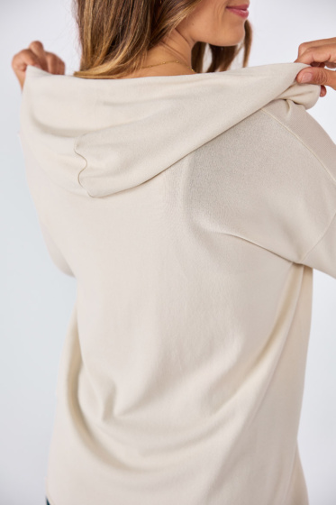 ﻿Lieblingsstück Dünner Strickpullover mit Kapuze Vatertagsangebot