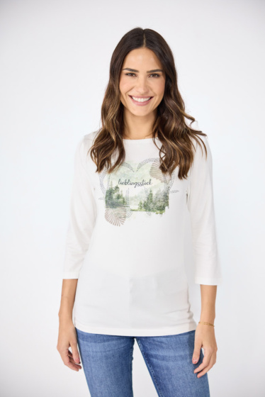 Lieblingsstück Frontmotiv-Shirt Heißer Verkauf