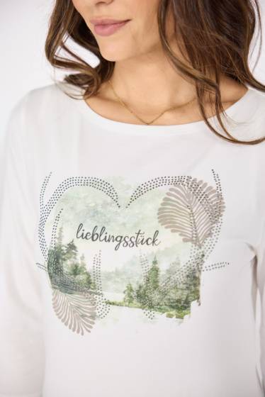 Lieblingsstück Frontmotiv-Shirt Heißer Verkauf