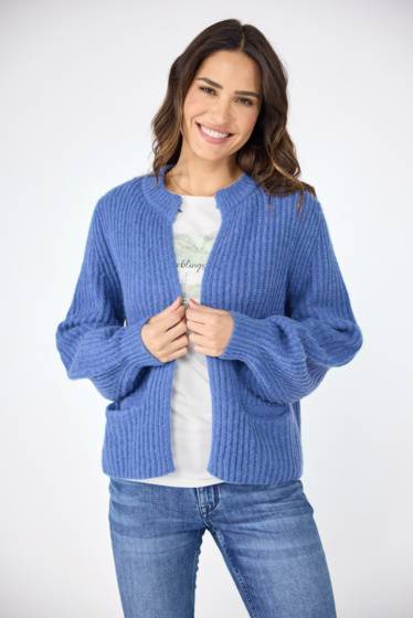 Lieblingsstück Puffärmel-Jacke mit Alpakawolle Neueste Mode