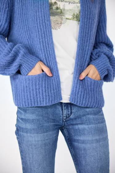 Lieblingsstück Puffärmel-Jacke mit Alpakawolle Neueste Mode