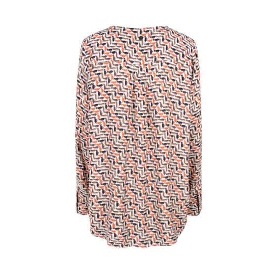 Lieblingsstück Alloverprint-Bluse mit Rundhalsausschnitt Exklusive Angebote