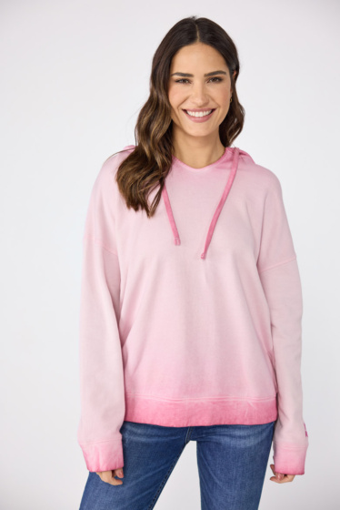 Lieblingsstück Kapuzen-Sweatshirt mit V-Ausschnitt Räumungsverkauf