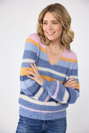 Lieblingsstück Multicolour-Ringel-Pulli VIP-Rabatte