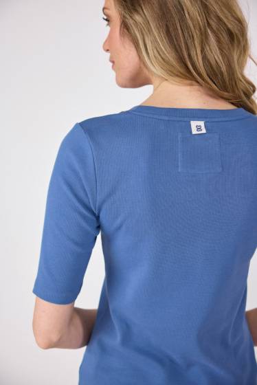 Lieblingsstück Basic T-Shirt mit langem Halbarm Tiefpreis