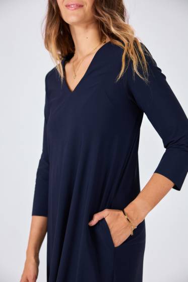 Lieblingsstück Dreiviertelarm-Kleid in Dunkelblau Nur für heute