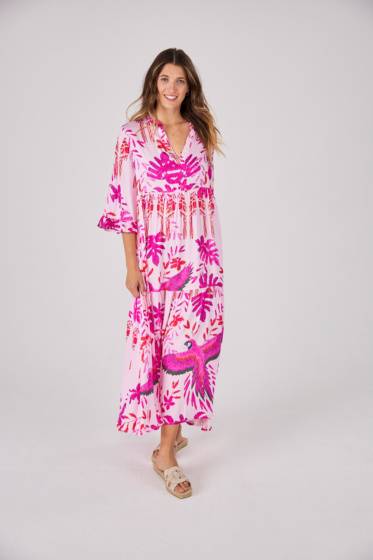 Lieblingsstück 3/4 Arm Kleid mit floralem Print Im Verkauf