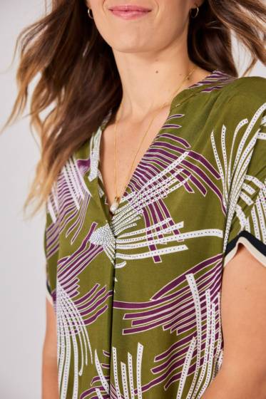 Lieblingsstück Halbarmkleid mit Bordüre Rabatte dieses Monats