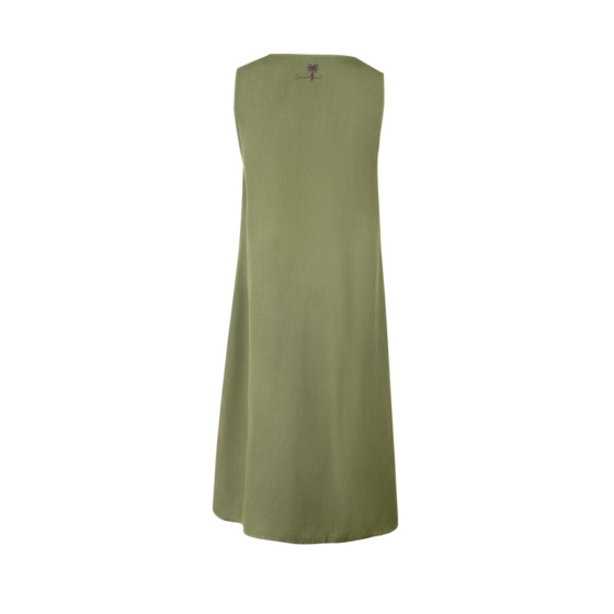 Lieblingsstück Ärmelloses Leinenkleid mit Falte Outlet