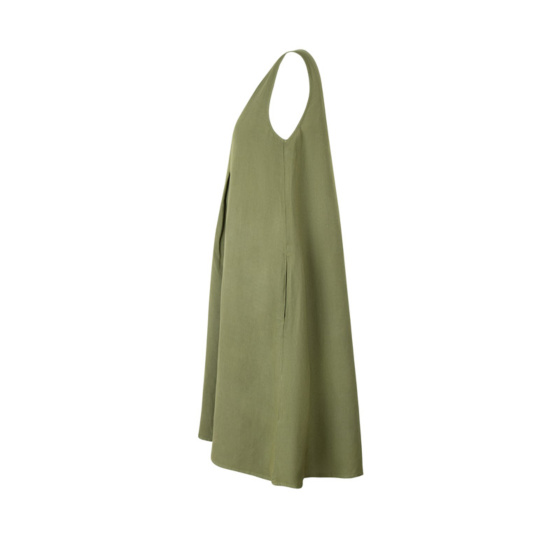 Lieblingsstück Ärmelloses Leinenkleid mit Falte Outlet