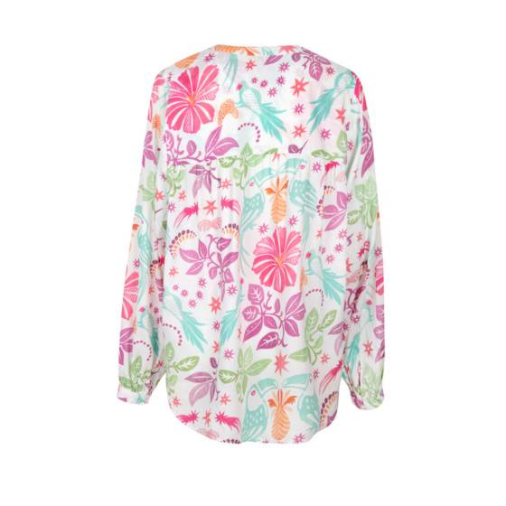 Lieblingsstück Bluse mit Puffärmel und Paradise Print Hotsell