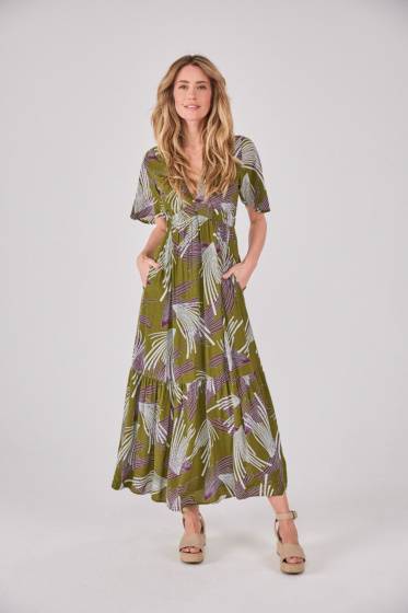 Lieblingsstück Maxikleid mit Gummizug und Print Meist gekauft