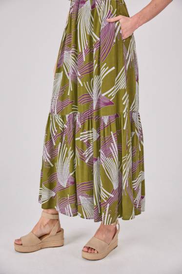 Lieblingsstück Maxikleid mit Gummizug und Print Meist gekauft
