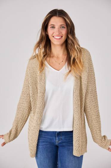 Lieblingsstück Strickjacke mit Strukturmuster Fabrikpreis