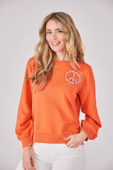 Lieblingsstück Sweatshirt mit Peace Stickerei Preisnachlass