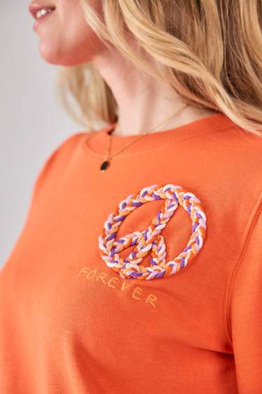 Lieblingsstück Sweatshirt mit Peace Stickerei Preisnachlass