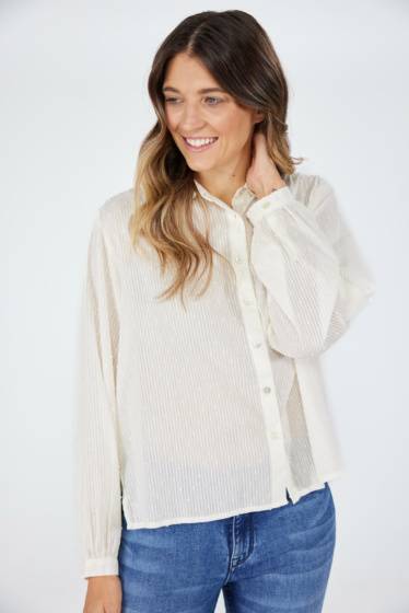 Lieblingsstück Hemdkragenbluse mit Pünktchen-Optik Top Angebot
