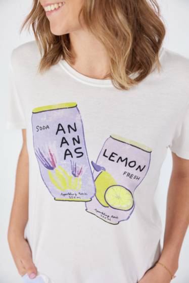Lieblingsstück T-Shirt mit Dosenmotiv Saisonale Angebote