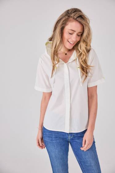 Lieblingsstück Durchgeknöpfte Bluse mit Kapuze Kauf eins, bekomm eins gratis