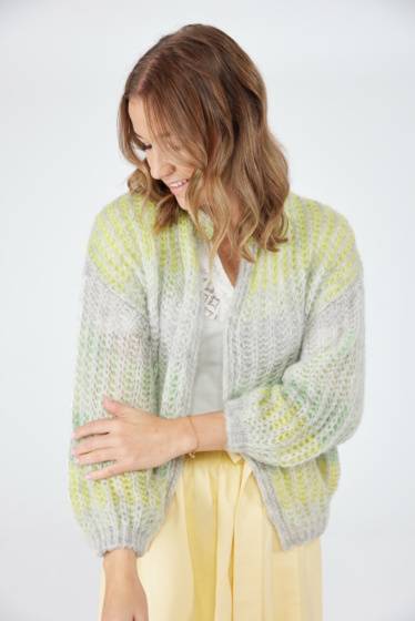 Lieblingsstück Strickjacke mit Stehkragen und Streifen Tägliche Deals