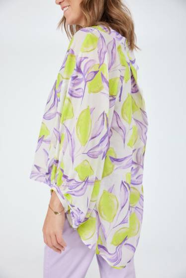 Lieblingsstück Bluse mit Stehkragen und Lemon Print Wochenangebot