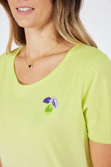 Lieblingsstück Kurzarm T-Shirt mit kleinem Zitronenmotiv JETZT KAUFEN