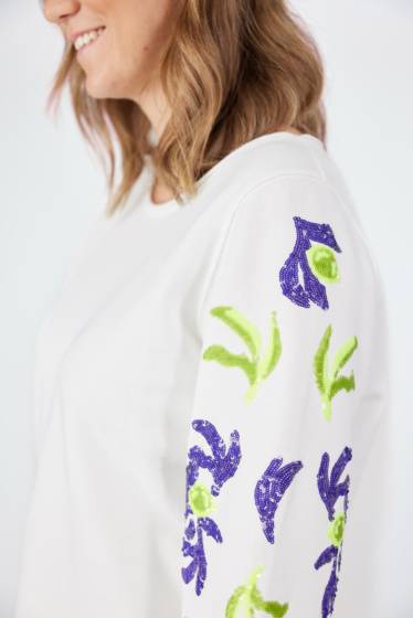 Lieblingsstück Sweatshirt mit Pailletten Motiv Neueste Stile