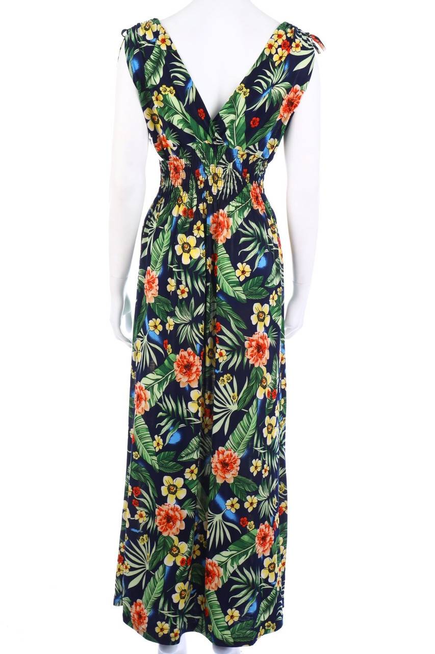 Carou Ohne Label Maxi-Kleid mit Blumen-Print Kauf eins, bekomm eins gratis