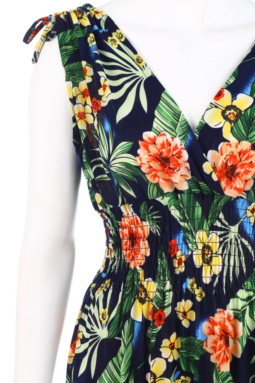 Carou Ohne Label Maxi-Kleid mit Blumen-Print Kauf eins, bekomm eins gratis