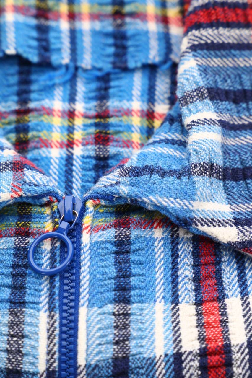 Carou VINTAGE Cropped-Jacke mit Tartan-Muster Riesige Ersparnisse