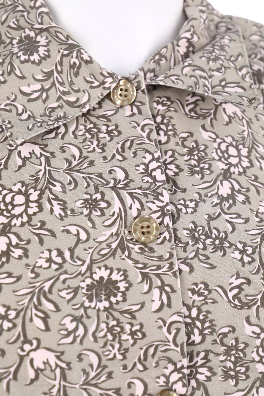 Carou QUIKSILVER Print-Vintage-Hemd-Bluse mit kurzem Ärmel Tiefpreis