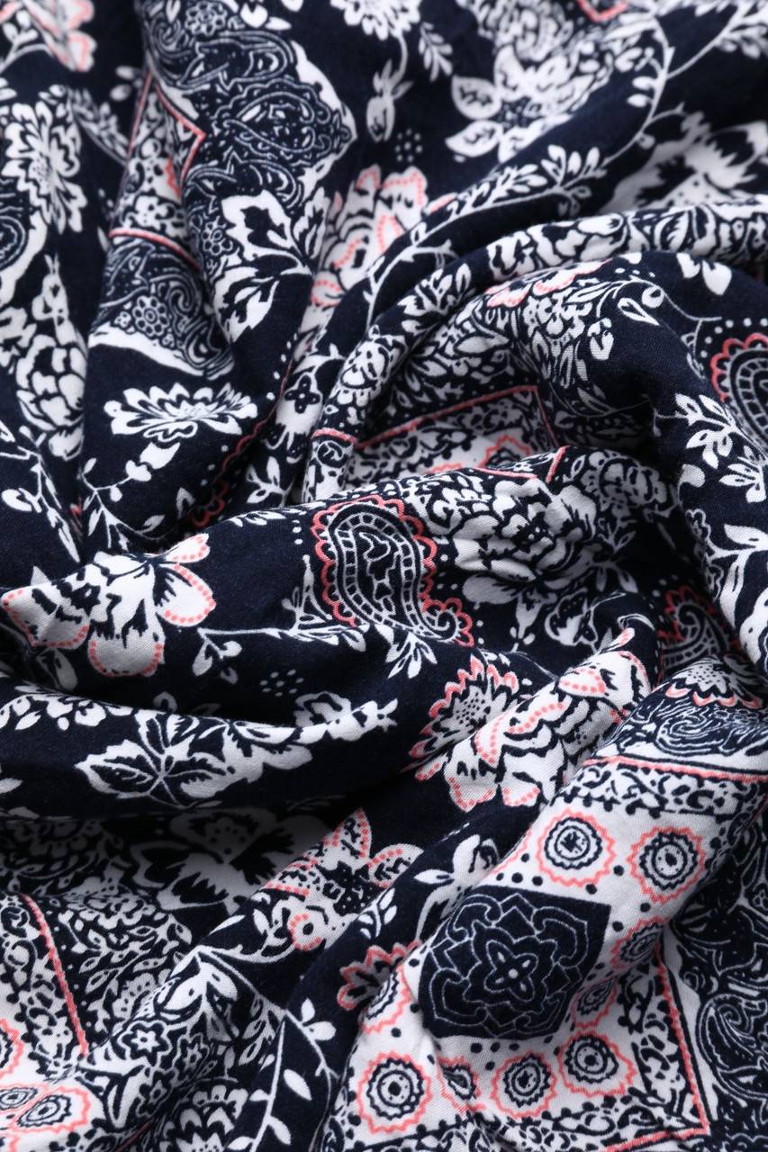 Carou FEE RED Paris Maxi-Kleid mit Blumen-Print Super Sparpreis