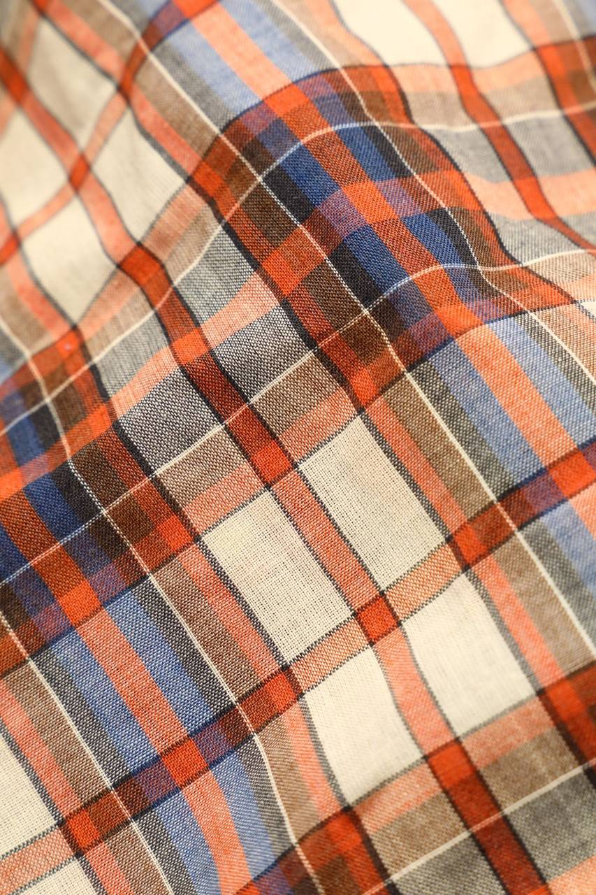 Carou VINTAGE Bluse mit Tartan-Muster Kostenloser Versand international