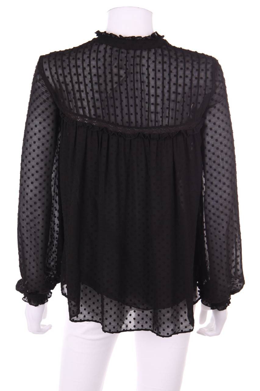Carou Ohne Label Chiffon-Bluse mit Rüschen Schlussverkauf