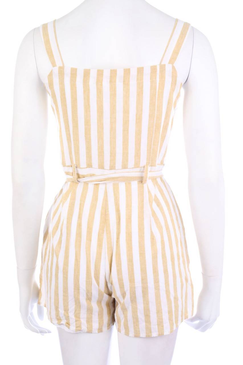 Carou EDITED Streifen-Playsuit aus Leinen-Mix Saisonschlussverkauf