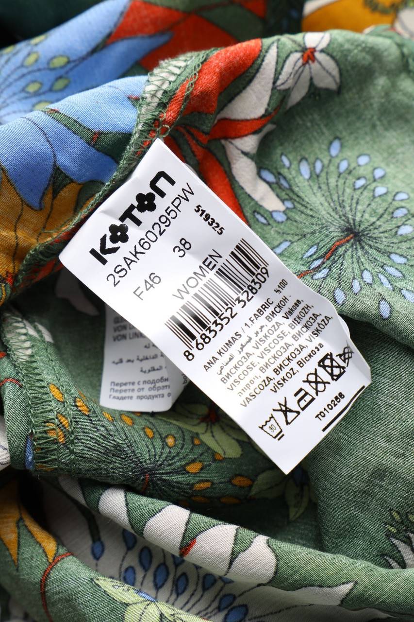 Carou KOTON Kurzarm-Bluse zum Knoten Black Friday