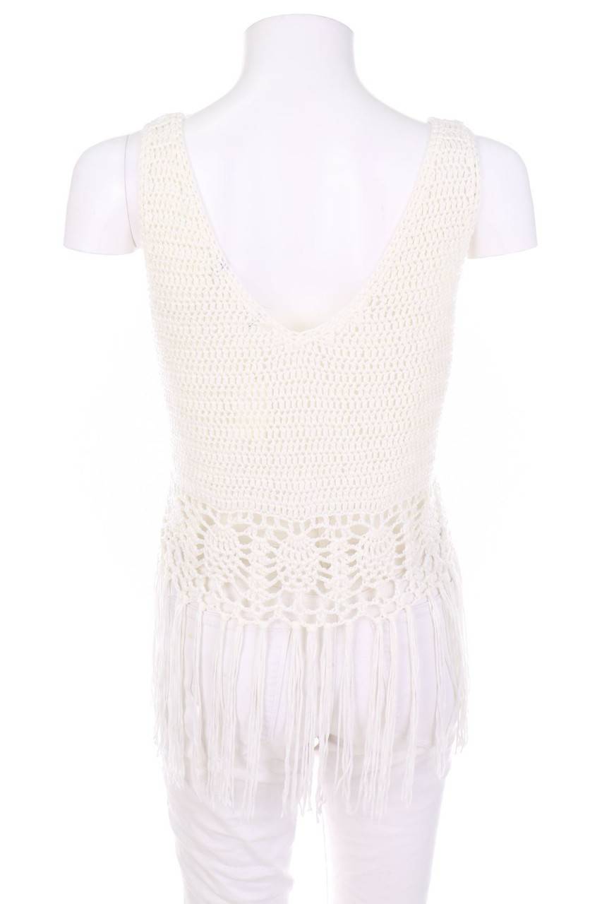 Carou Ohne Label Strick-Top mit Fransen Blitzangebot