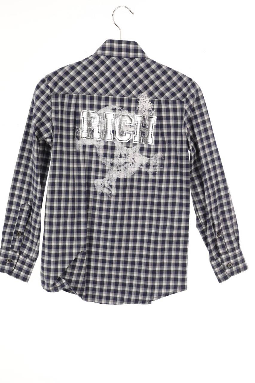 Carou RICHMOND JR Karo-Hemd mit Print Im Verkauf