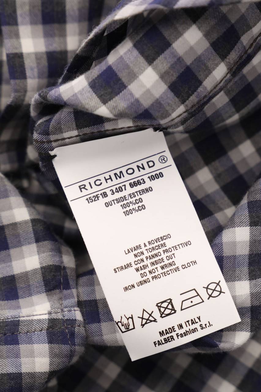 Carou RICHMOND JR Karo-Hemd mit Print Im Verkauf