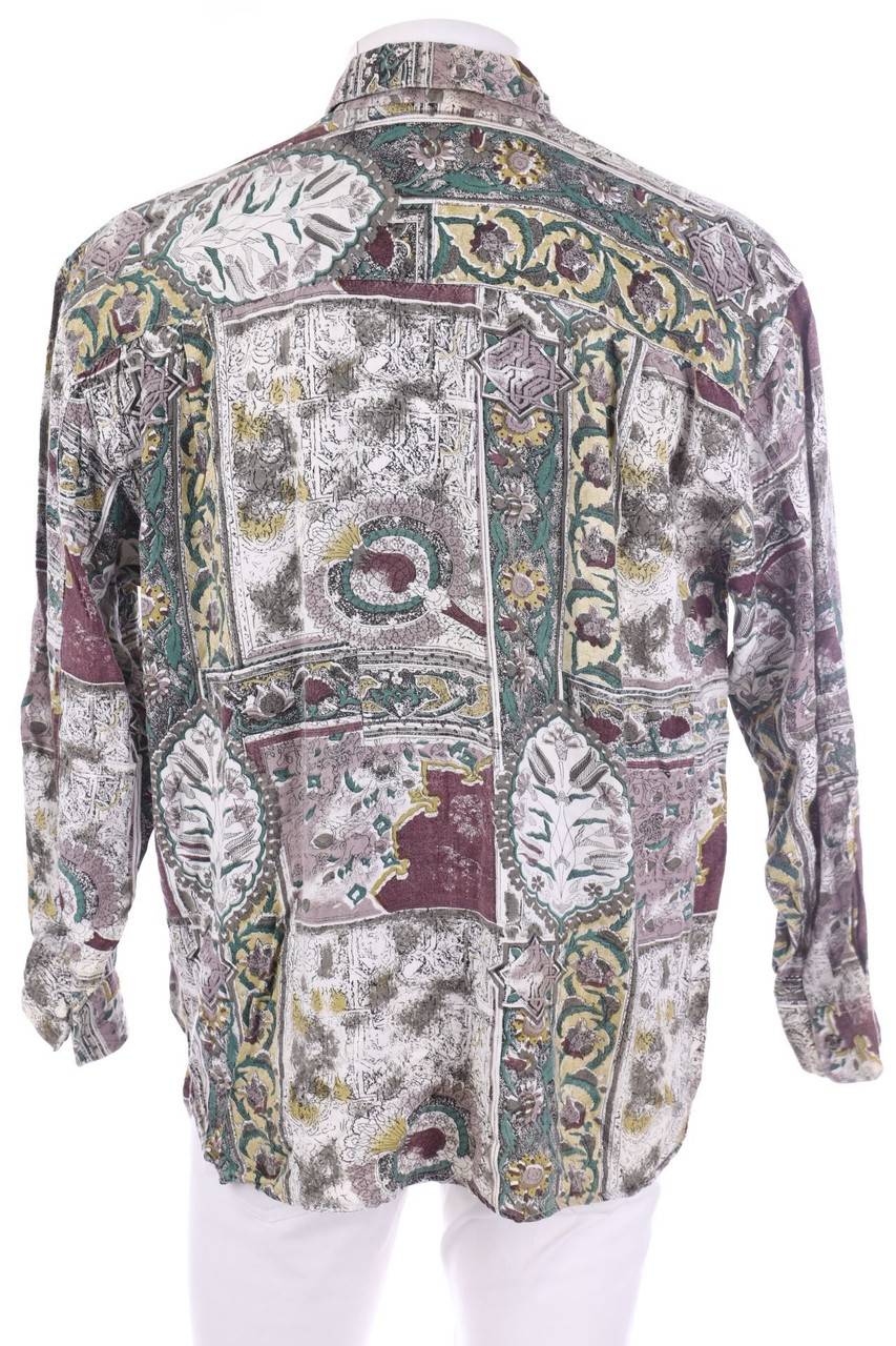 Carou VINTAGE Print-Hemd aus Viskose Super Sparpreis
