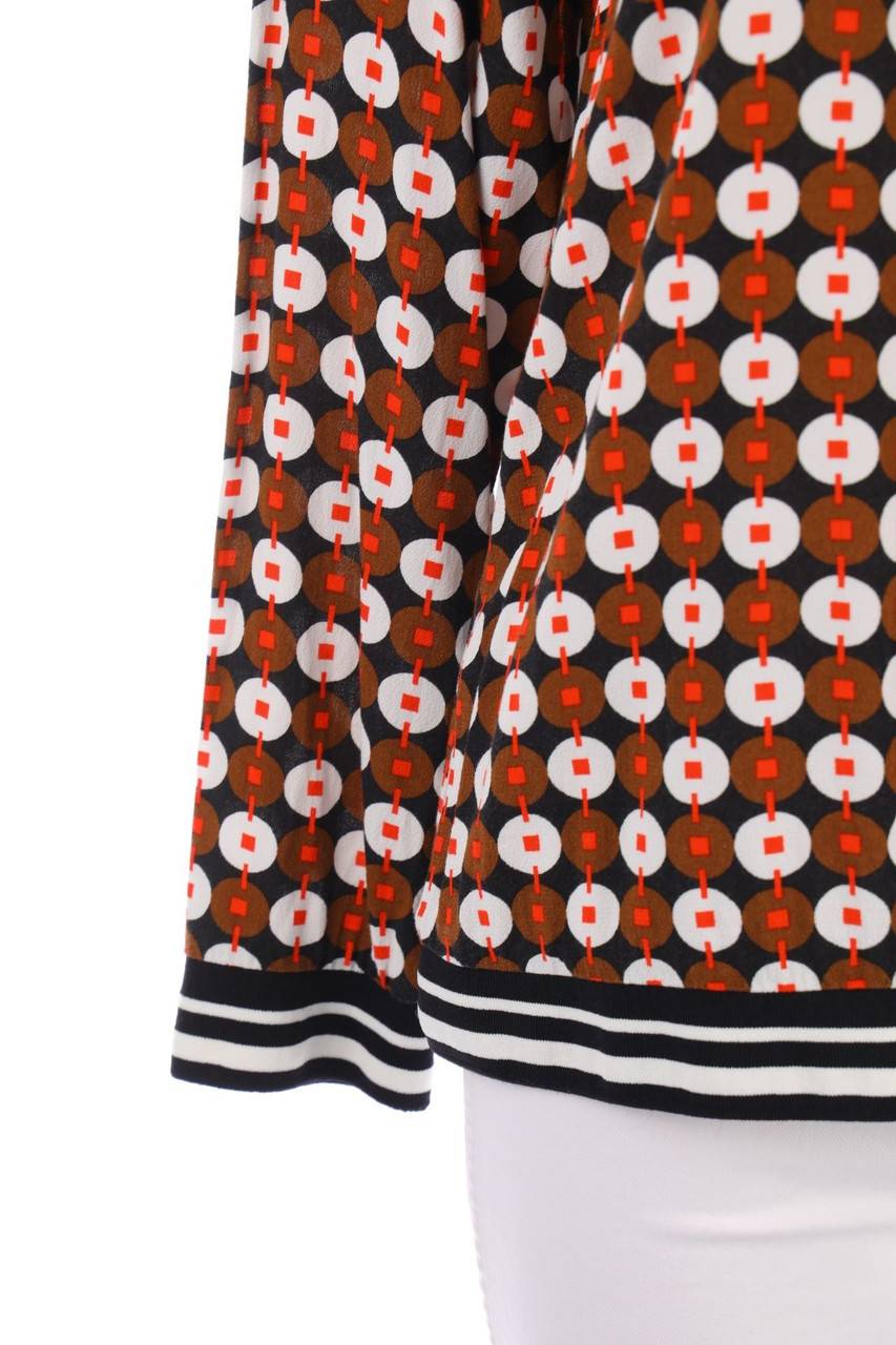 Carou comma Bluse mit Geo-Print Kostenlose Rückgabe