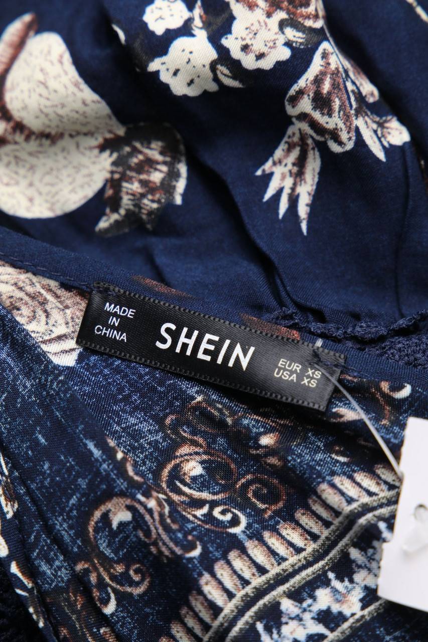 Carou SHEIN Maxi-Kleid aus Jersey mit Spitzen-Einsatz Im Verkauf