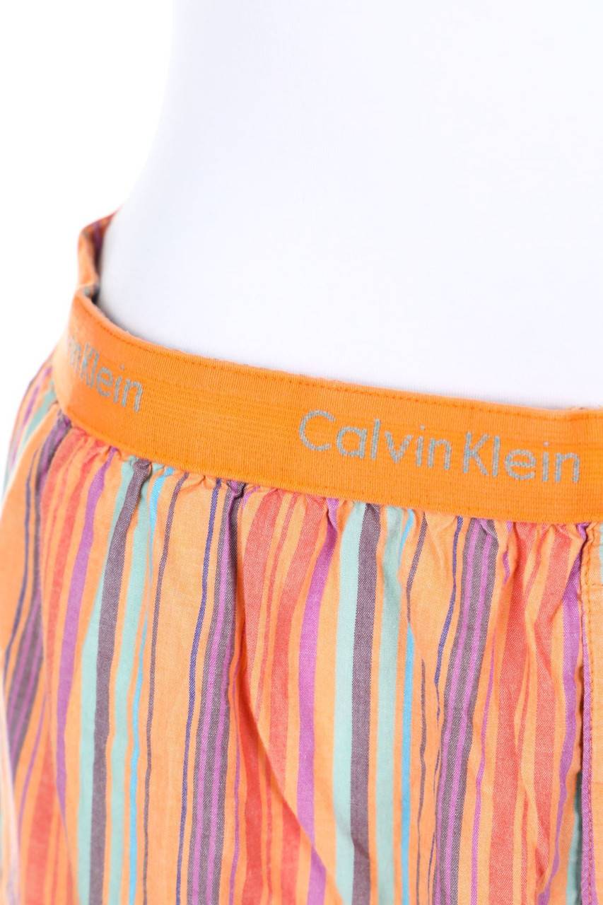Carou Calvin Klein Streifen-Hose mit Logo-Print Fabrikverkauf