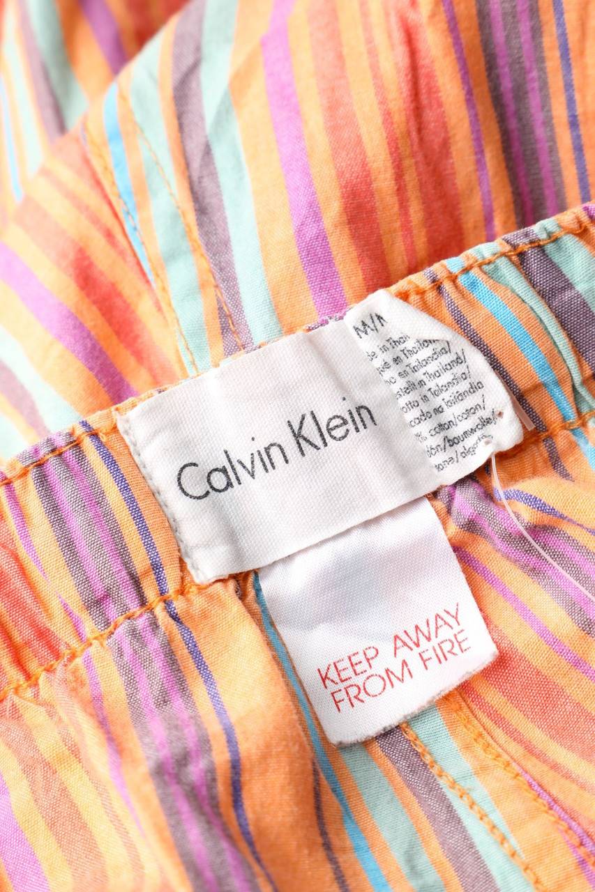 Carou Calvin Klein Streifen-Hose mit Logo-Print Fabrikverkauf