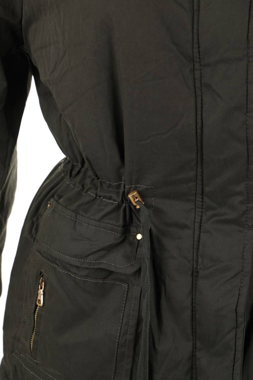 Carou Chicorée Parka mit Fake Fur-Besatz Fabrikpreis